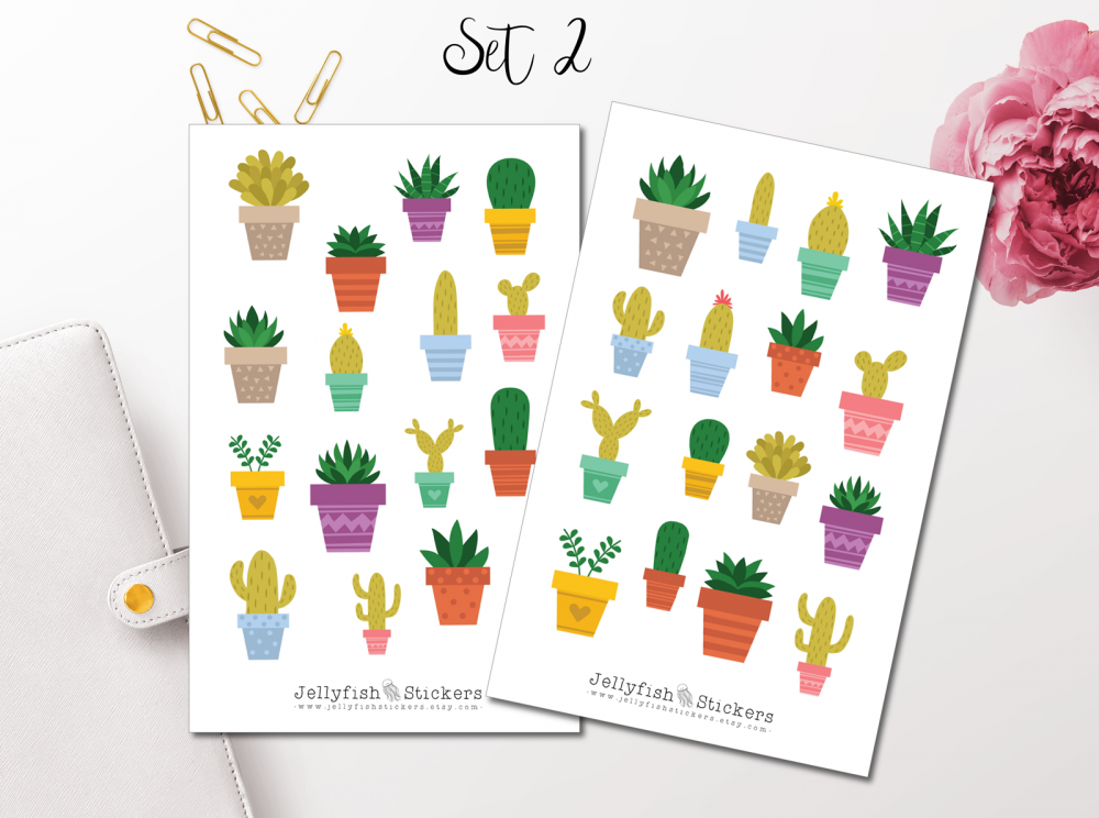 Cactus Sticker Set